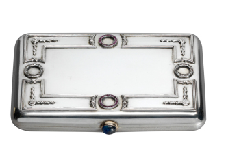 Faberge Silver Cigarette Case - Mary Axon Fine Art